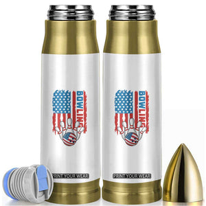 American Flag Patriotic Bowling Bullet Tumbler Bowler Gift TS12 White Print Your Wear