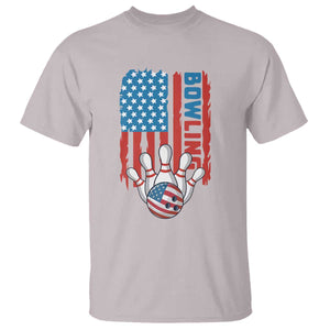 American Flag Patriotic Bowling T Shirt Bowler Gift TS12 Ice Gray Print Your Wear