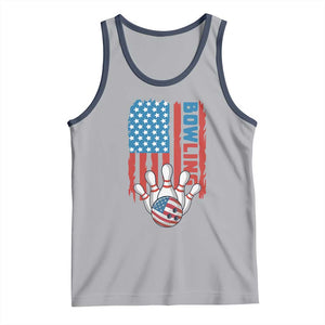 American Flag Patriotic Bowling Tank Top Bowler Gift TS12 Athletic Heather Navy Print Your Wear
