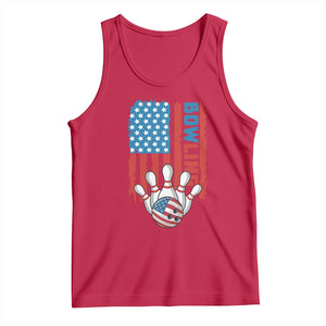 American Flag Patriotic Bowling Tank Top Bowler Gift TS12 Red Print Your Wear