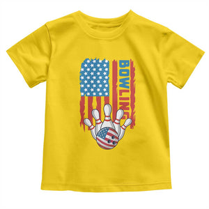 American Flag Patriotic Bowling Toddler T Shirt Bowler Gift TS12 Daisy Print Your Wear