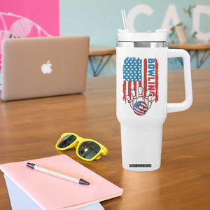 American Flag Patriotic Bowling Tumbler With Handle Bowler Gift TS12 Print Your Wear