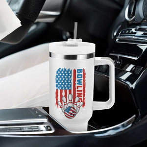 American Flag Patriotic Bowling Tumbler With Handle Bowler Gift TS12 Print Your Wear