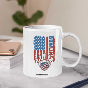 American Flag Patriotic Bowling Coffee Mug Bowler Gift TS12 Print Your Wear