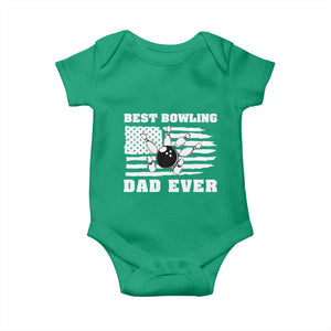 Best Bowling Dad Ever Baby Onesie American Flag Patriotic Bowler Gift TS12 Irish Green Print Your Wear