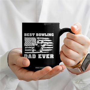 Best Bowling Dad Ever Coffee Mug American Flag Patriotic Bowler Gift TS12 Print Your Wear