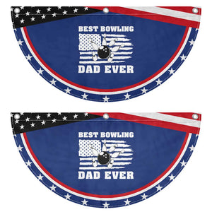 Best Bowling Dad Ever Patriotic Fan Flag American Flag Bowler Gift