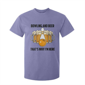 Bowling And Beer That's Why I'm Here T Shirt For Kid Drinking Bowling Gift TS12 Violet Print Your Wear