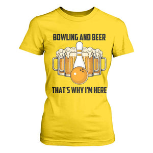 Bowling And Beer That's Why I'm Here T Shirt For Women Drinking Bowling Gift TS12 Daisy Print Your Wear