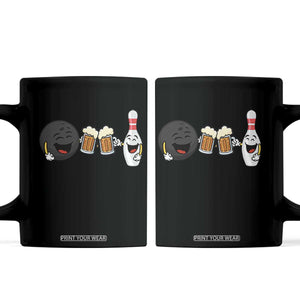 Funny Bowling And Beer Lover Gift Coffee Mug TS12 Black Print Your Wear