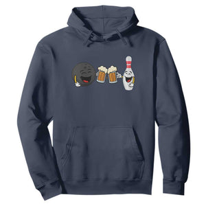 Funny Bowling And Beer Lover Gift Hoodie TS12 Navy Print Your Wear