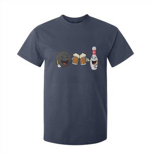 Funny Bowling And Beer Lover Gift T Shirt For Kid TS12 Navy Print Your Wear