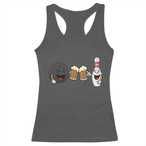 Funny Bowling And Beer Lover Gift Racerback Tank Top TS12 Dark Heather Print Your Wear