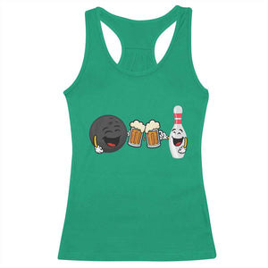 Funny Bowling And Beer Lover Gift Racerback Tank Top TS12 Irish Green Print Your Wear
