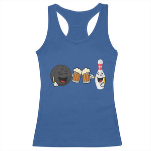 Funny Bowling And Beer Lover Gift Racerback Tank Top TS12 Royal Blue Print Your Wear