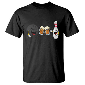 Funny Bowling And Beer Lover Gift T Shirt TS12 Black Print Your Wear