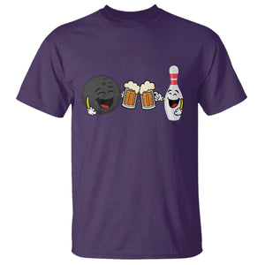 Funny Bowling And Beer Lover Gift T Shirt TS12 Purple Print Your Wear