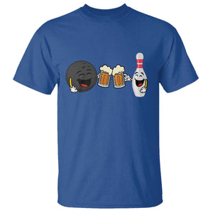 Funny Bowling And Beer Lover Gift T Shirt TS12 Royal Blue Print Your Wear