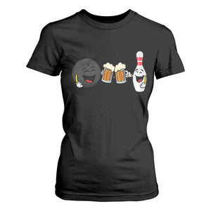 Funny Bowling And Beer Lover Gift T Shirt For Women TS12 Black Print Your Wear