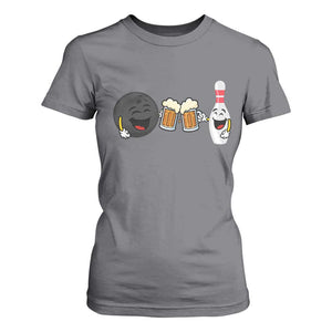 Funny Bowling And Beer Lover Gift T Shirt For Women TS12 Charcoal Print Your Wear