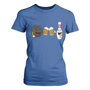 Funny Bowling And Beer Lover Gift T Shirt For Women TS12 Royal Blue Print Your Wear