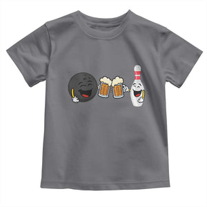 Funny Bowling And Beer Lover Gift Toddler T Shirt TS12 Charcoal Print Your Wear