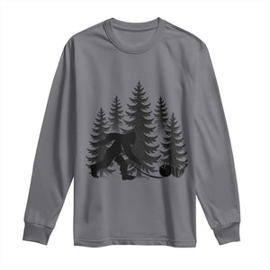 Funny Bigfoot Bowler Long Sleeve Shirt Bowling Strike Sports Lover Gift TS12 Charcoal Print Your Wear