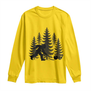 Funny Bigfoot Bowler Long Sleeve Shirt Bowling Strike Sports Lover Gift TS12 Daisy Print Your Wear