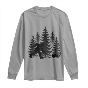 Funny Bigfoot Bowler Long Sleeve Shirt Bowling Strike Sports Lover Gift TS12 Sport Gray Print Your Wear