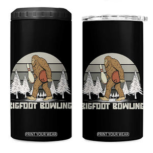 Funny Bigfoot Bowling 4 in 1 Can Cooler Tumbler Gift For Bowler TS12 One Size: 16 oz Black Print Your Wear