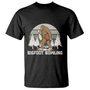 Funny Bigfoot Bowling T Shirt Gift For Bowler TS12 Black Print Your Wear