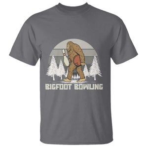 Funny Bigfoot Bowling T Shirt Gift For Bowler TS12 Charcoal Print Your Wear