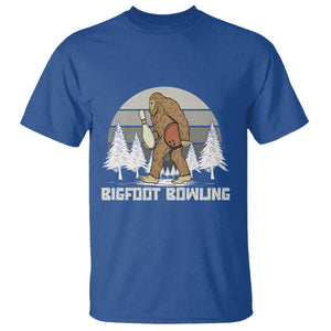 Funny Bigfoot Bowling T Shirt Gift For Bowler TS12 Royal Blue Print Your Wear