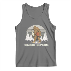 Funny Bigfoot Bowling Tank Top Gift For Bowler TS12 Black Heather Print Your Wear