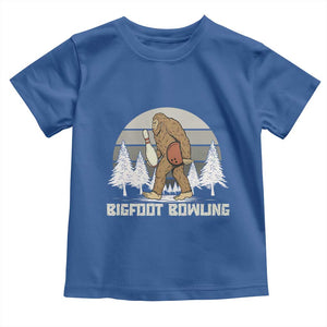 Funny Bigfoot Bowling Toddler T Shirt Gift For Bowler TS12 Royal Blue Print Your Wear