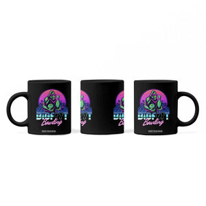 Funny Bigfoot Bowling Vaporwave Gift Coffee Mug TS12 Print Your Wear