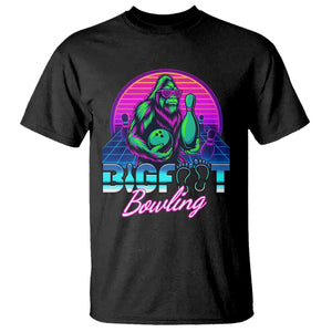 Funny Bigfoot Bowling Vaporwave Gift T Shirt TS12 Black Print Your Wear