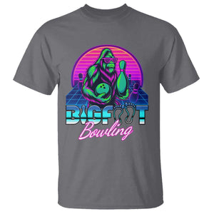 Funny Bigfoot Bowling Vaporwave Gift T Shirt TS12 Charcoal Print Your Wear