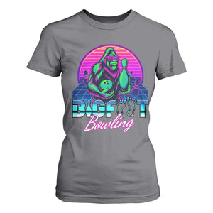 Funny Bigfoot Bowling Vaporwave Gift T Shirt For Women TS12 Charcoal Print Your Wear