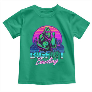 Funny Bigfoot Bowling Vaporwave Gift Toddler T Shirt TS12 Irish Green Print Your Wear