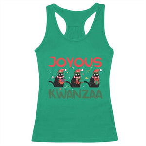Joyous Kwanzaa Racerback Tank Top Funny Cats With Kinara And Presents Cultural Pride Gift TS12 Irish Green Print Your Wear