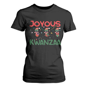 Joyous Kwanzaa T Shirt For Women Funny Cats With Kinara And Presents Cultural Pride Gift TS12 Black Print Your Wear