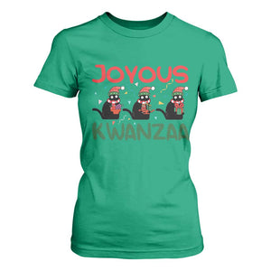 Joyous Kwanzaa T Shirt For Women Funny Cats With Kinara And Presents Cultural Pride Gift TS12 Irish Green Print Your Wear
