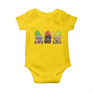 Funny Highland Cow With Kinara And Presents Cultural Pride Gift Baby Onesie TS12 Daisy Print Your Wear