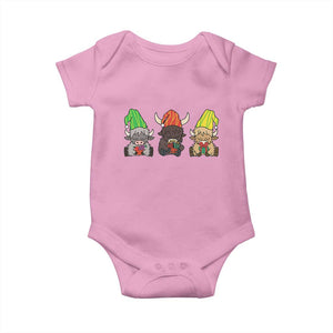 Funny Highland Cow With Kinara And Presents Cultural Pride Gift Baby Onesie TS12 Light Pink Print Your Wear