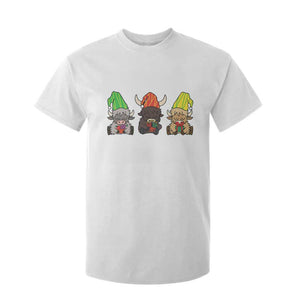 Funny Highland Cow With Kinara And Presents Cultural Pride Gift T Shirt For Kid TS12 White Print Your Wear