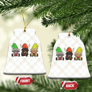 Funny Highland Cow With Kinara And Presents Cultural Pride Gift Ceramic Ornament TS12 Print Your Wear