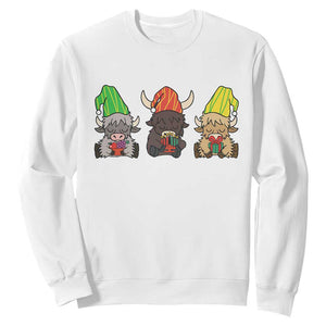 Funny Highland Cow With Kinara And Presents Cultural Pride Gift Sweatshirt TS12 White Print Your Wear