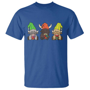 Funny Highland Cow With Kinara And Presents Cultural Pride Gift T Shirt TS12 Royal Blue Print Your Wear