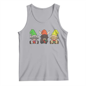 Funny Highland Cow With Kinara And Presents Cultural Pride Gift Tank Top TS12 Athletic Heather Print Your Wear